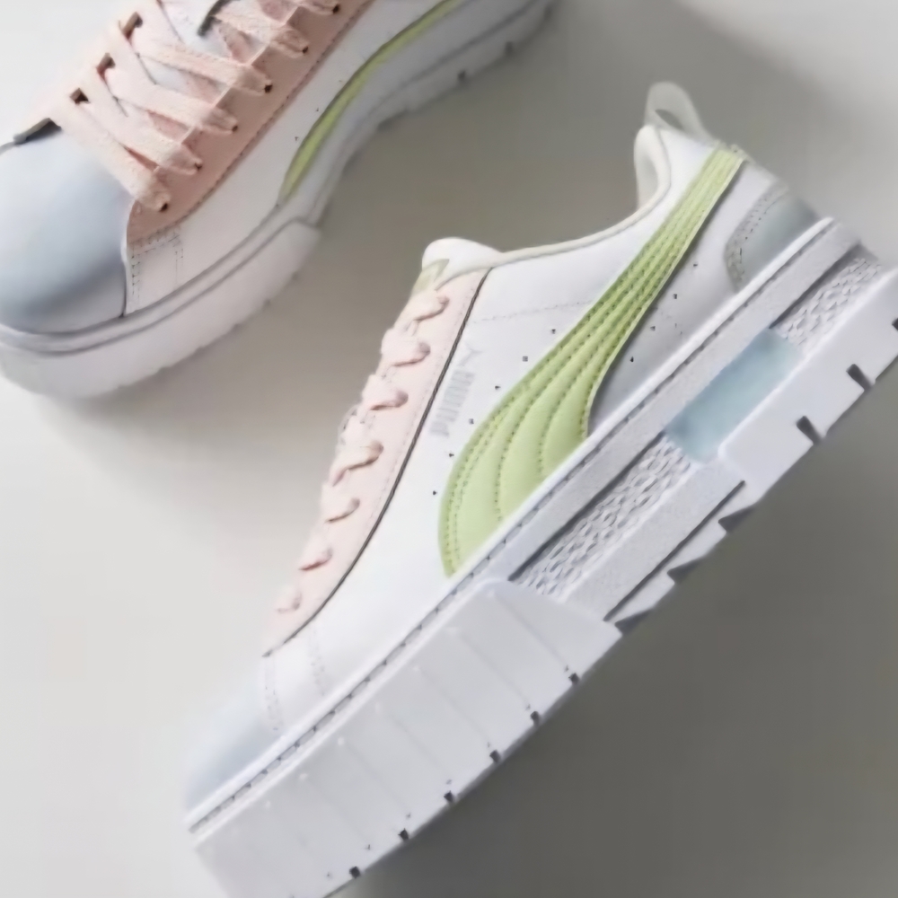 Puma Women's White and Pastel Sneakers